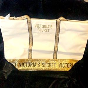 Victoria’s Secret gold glittery bag